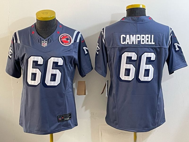 Youth 2026 New England Patriots #66 Campbell blue Throwback Limited Nike NFL Jersey style 02